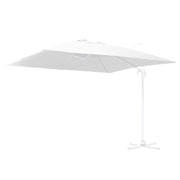 Aluminum umbrella with white side pole 3x4 m