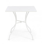 Kelsie white steel table 70x70 cm
