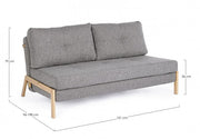 Hayden 2 seater sofa bed gray