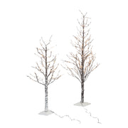 Albero Tronco E Rami Innevati Con Luci Led H. 210 Cm - 306 Luci Led