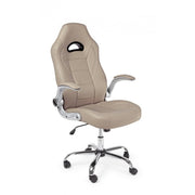 Office armchair upholstered in Boneville Beige leather