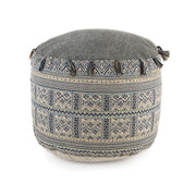 Ethnic style cotton pouf TILAK Snorkel diameter 50x h35 cm