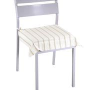 Square beige flora stripe cushion cm40x40h4