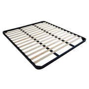 Fiocco container double bed in gray fabric