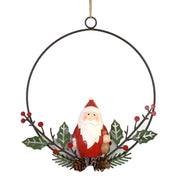 Santa claus metal garland red cm16x7x16