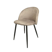 Tortora Fabric Chair with Black Metal Legs 78x47x57 cm