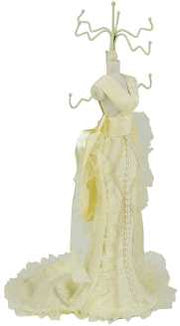 Cream beaded dress mannequin ca-5226 cm. 15 x 10 h 37