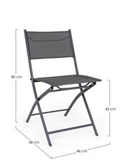 4x Martinez Folding Chair Anthracite -