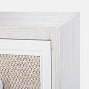 Living room chest of drawers in MDF with four drawers White MONTIEL 60x30,5x h70,5 cm
