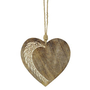 Inlaid wooden heart cm31x30