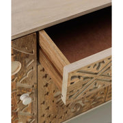 Sideboard 4 doors 1 drawer in brown mango wood 47x 160x h. 75 cm