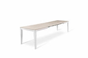 Tavolo allungabile cemento bianco 80 cm x 130-290 cm H. 76 cm