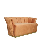 2 seater sofa Argentario rust velvet