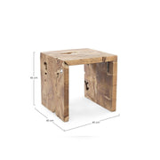 Rocio Wood Coffee Table Cm. 45 x 45h