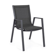 Anthracite Pelagius chair with armrests