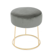 Clarissa gray gold pouf design cm 35 x 40 h