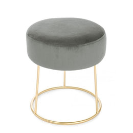 Clarissa gray gold pouf design cm 35 x 40 h