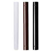 Enamelled tube for stoves, diameter 100 mm, length 10 cm, color brown.