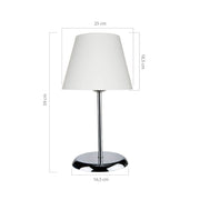 Elva ASZ1047 table lamp in metal and fabric lampshade
