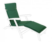 Sunbed cushion in removable dark green Poly fabric