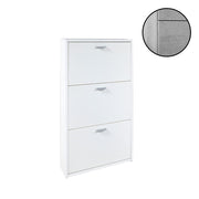 Slim shoe cabinet 3 concrete doors 63x16.5x111