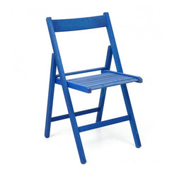 High quality blue beech folding chair 43x48xh.79 cm