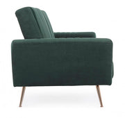 JOHNNY three seater sofa bed in dark green velvet 210x83x h85 cm