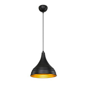 Leda ASZ1338 pendant lamp in black metal