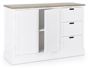 Sideboard in MDF two doors three drawers Bianca DOROTEA 123x40x h82 cm