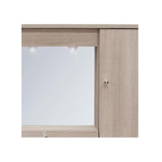 2-door elm bathroom mirror cabinet with flap h.61x93x14 cm