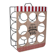 8-seater bistro wooden bottle holder cm30x16h41