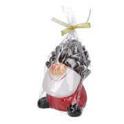 White gnome pine cone paraffin candle cmh12,5