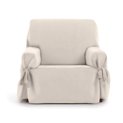 Beige Levante universal armchair cover 80/120 with laces