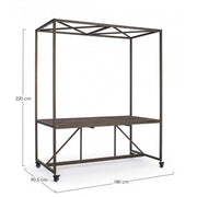 Industrial display table with roof 180x220h cm