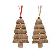 Cork tree hanger for Christmas decorations 2x7x h12 cm 1 pcs