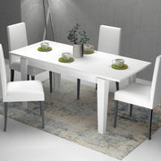 Extendable table White Larch MEGARON 120 - 160X80 cm