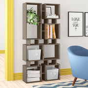 Double-sided bookcase Rail dove gray 79x166.5