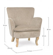 Vintage style dove gray armchair