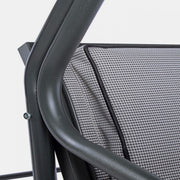 Three-seater steel rocking chair Anthracite GRELY 190x120x h185 cm