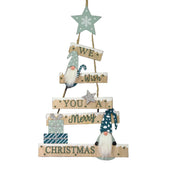 Water green gnome wood writing cm24,5x0,7x63