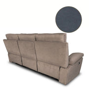 Milano 3 seater sofa 2 manual recliners gray