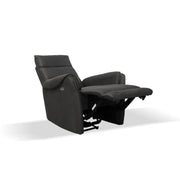 Electric Recliner Armchair in Grey Nabuk Effect - 82 x 98 x 109 cm