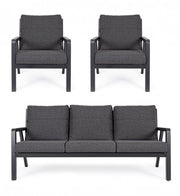 Truman anthracite garden lounge set