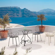 Etienne table diameter 90 cm Bizzotto dark gray