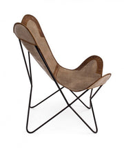 Eaton beige leather armchair