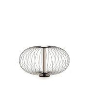 Led table lamp lampshade in glossy black steel 50x50xh. 29 cm