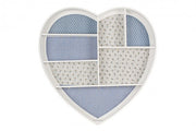 Jewelry box blue Heart in wood