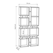 Rail White Double-sided Bookcase 79x166.5