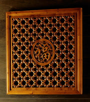 Decorative panel in brown wood 50x50 cm