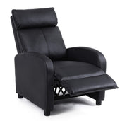 Desirè black leatherette reclining armchair